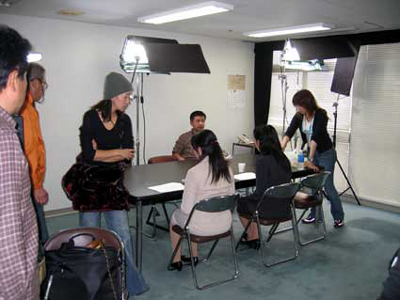 リハーサル中。